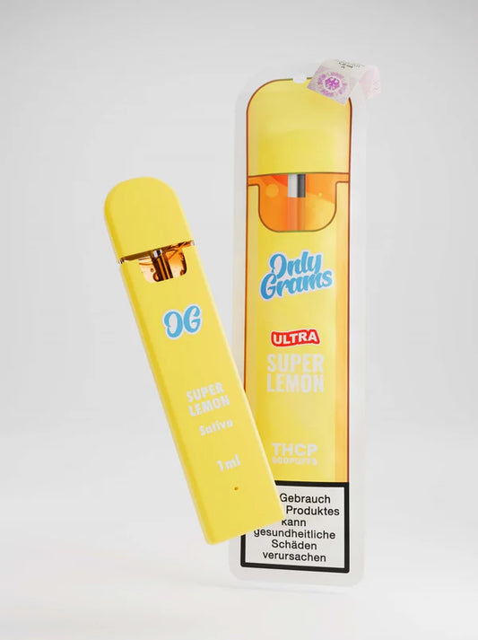 Only Grams THCP Vape Pen Super Lemon Ultra 1ml Sativa (NEU) - Oberbergs Fundgrube