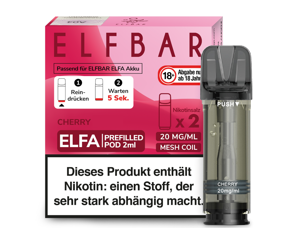 ELFBAR ELFA Cherry / Cherry Candy 20mg Nikotin 2er Pack