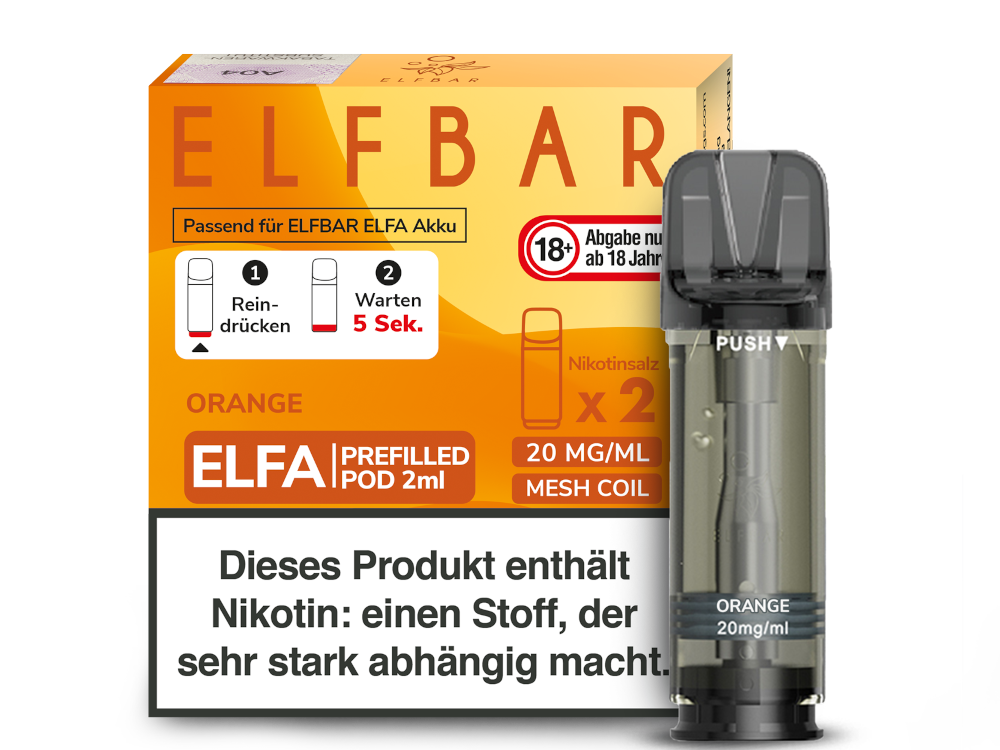 ELFBAR ELFA Orange 20mg Nikotin 2er Pack