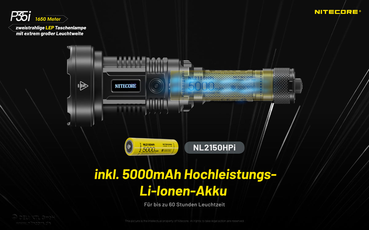 Nitecore P35i LEP-Taschenlampe - Oberbergs Fundgrube