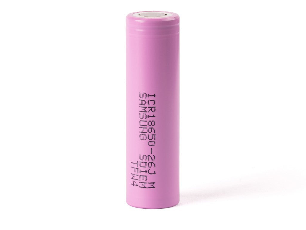 Samsung ICR18650-26J - 2600mAh, 3,6V - 3,7V ungeschützt - Oberbergs Fundgrube