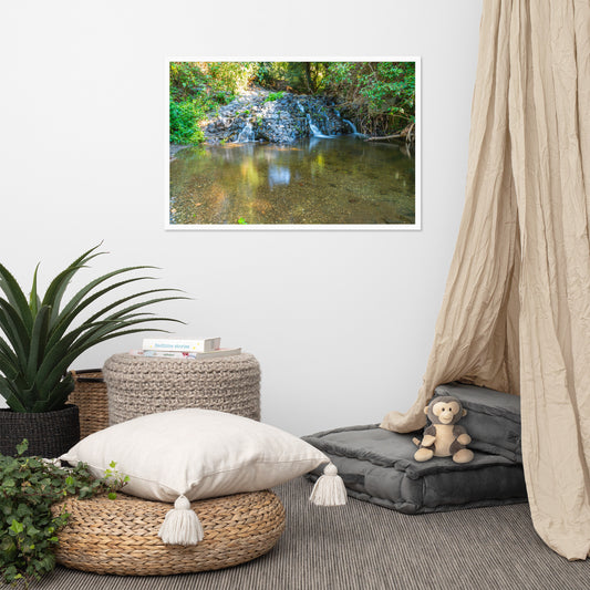 Gerahmtes Poster auf mattem Papier - Wasserfall - Das Lädchen von Fotograf Oberberg