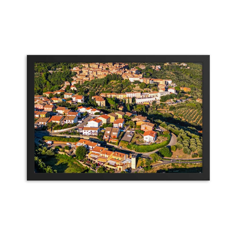 Italiens Toscana aus der Luft - Gerahmtes Poster - Das Lädchen von Fotograf Oberberg