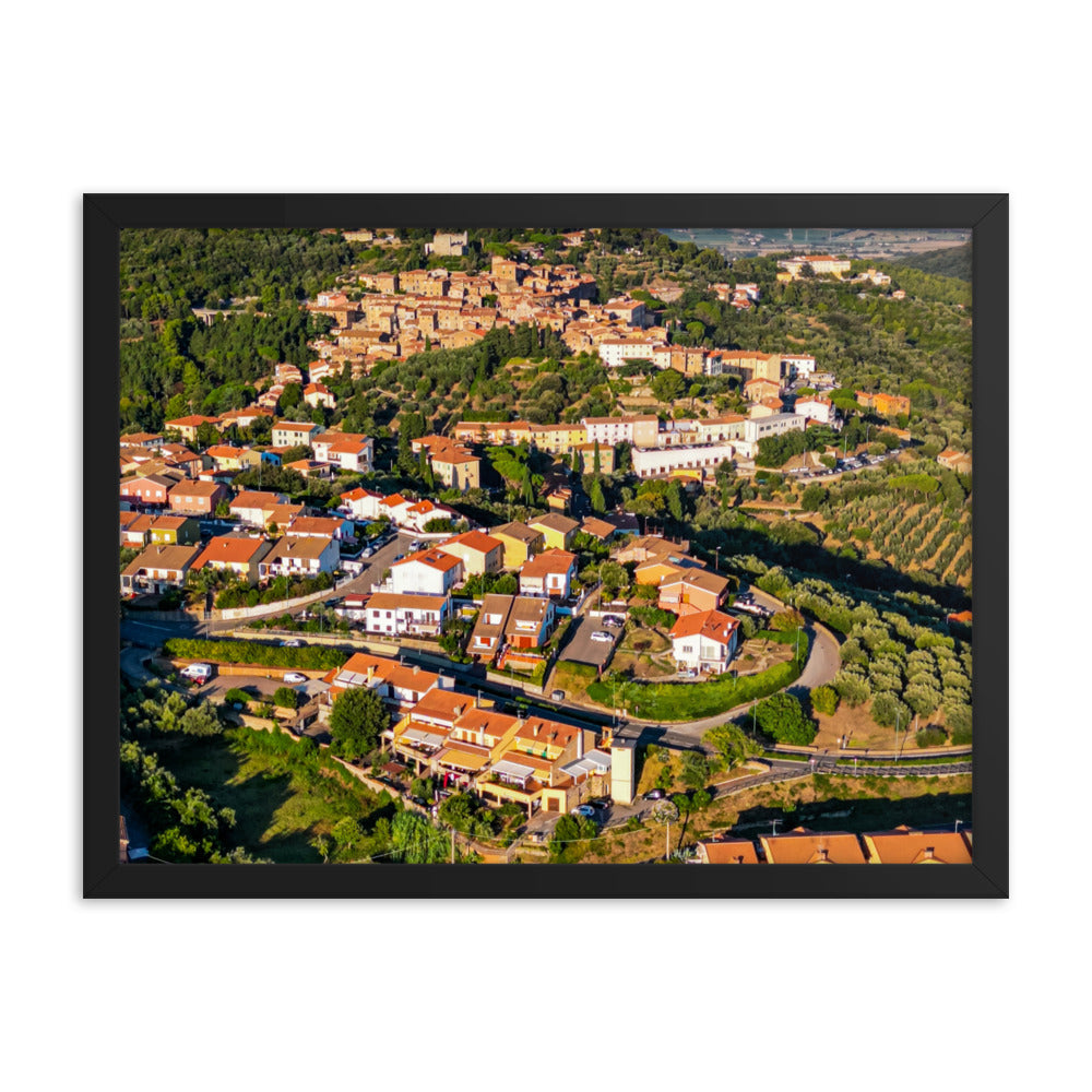 Italiens Toscana aus der Luft - Gerahmtes Poster - Das Lädchen von Fotograf Oberberg