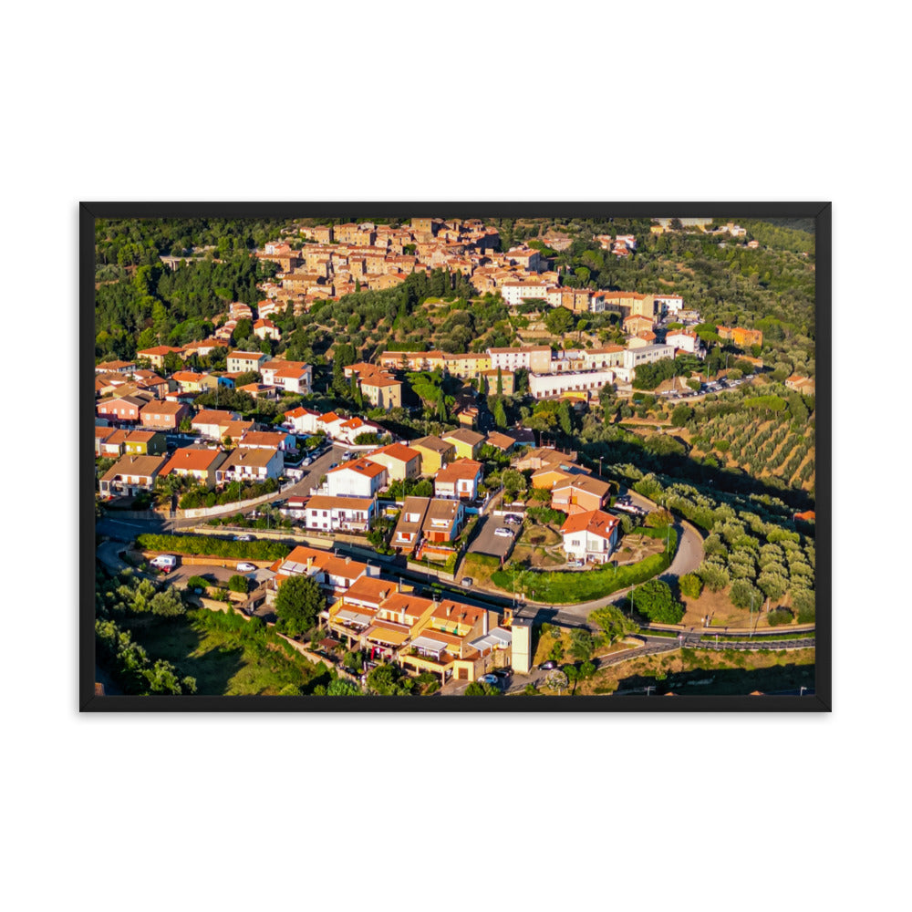 Italiens Toscana aus der Luft - Gerahmtes Poster - Das Lädchen von Fotograf Oberberg