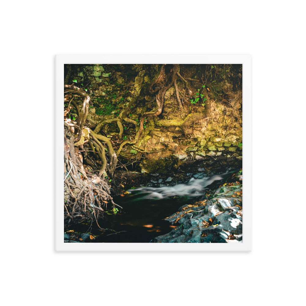 Ruine am Bachlauf - Gerahmtes Poster - Das Lädchen von Fotograf Oberberg