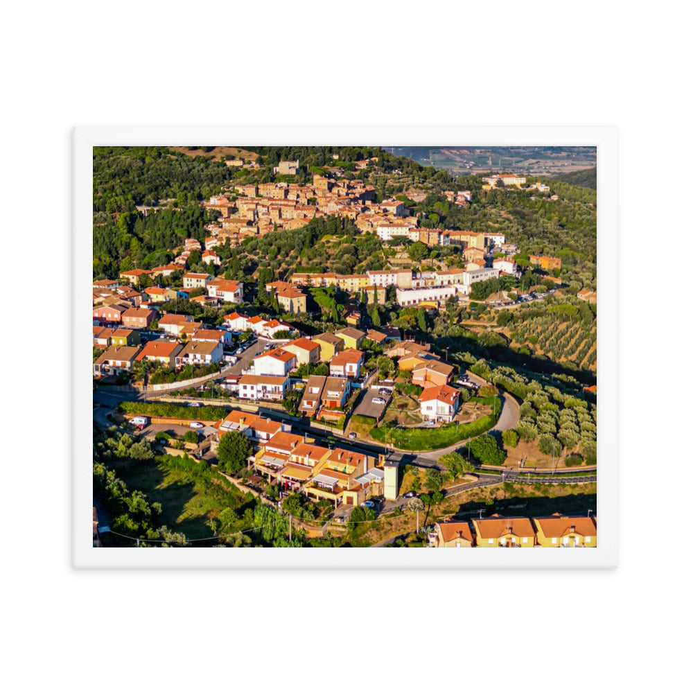 Italiens Toscana aus der Luft - Gerahmtes Poster - Das Lädchen von Fotograf Oberberg