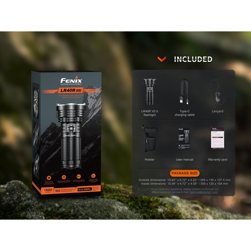 Fenix LR40R V2.0 LED Taschenlampe - Oberbergs Fundgrube