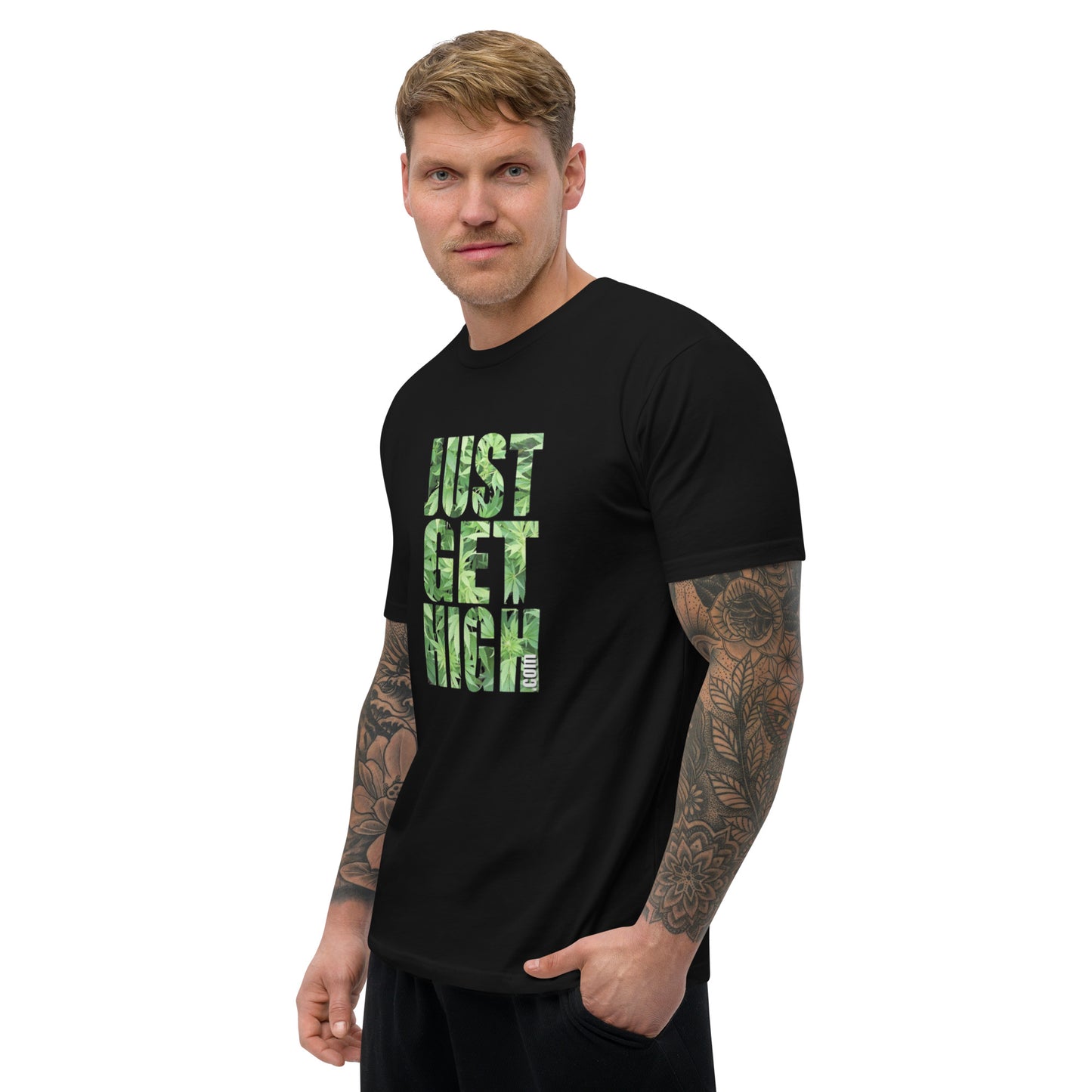 Kurzärmeliges T-Shirt - Just get High .com - Oberbergs Fundgrube