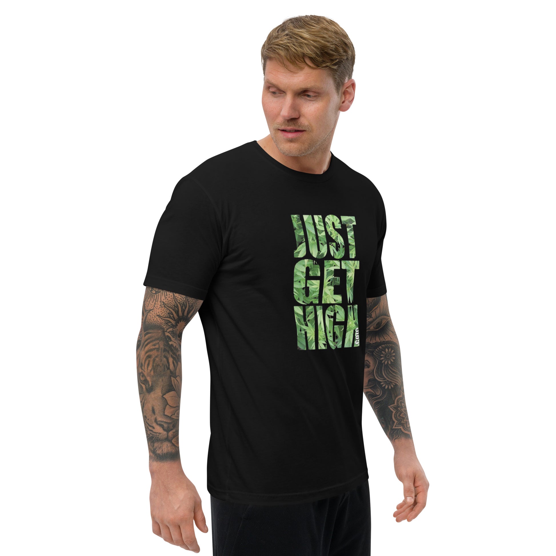 Kurzärmeliges T-Shirt - Just get High .com - Oberbergs Fundgrube