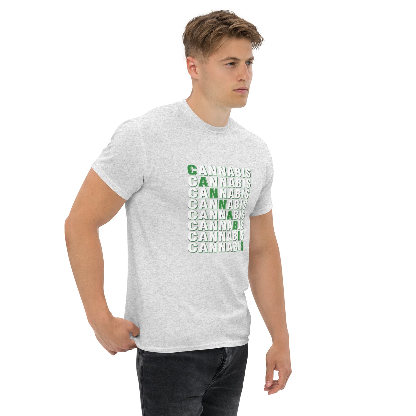 Klassisches Unisex T-Shirt - Cannabis Schriftzug