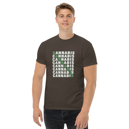 Klassisches Unisex T-Shirt - Cannabis Schriftzug