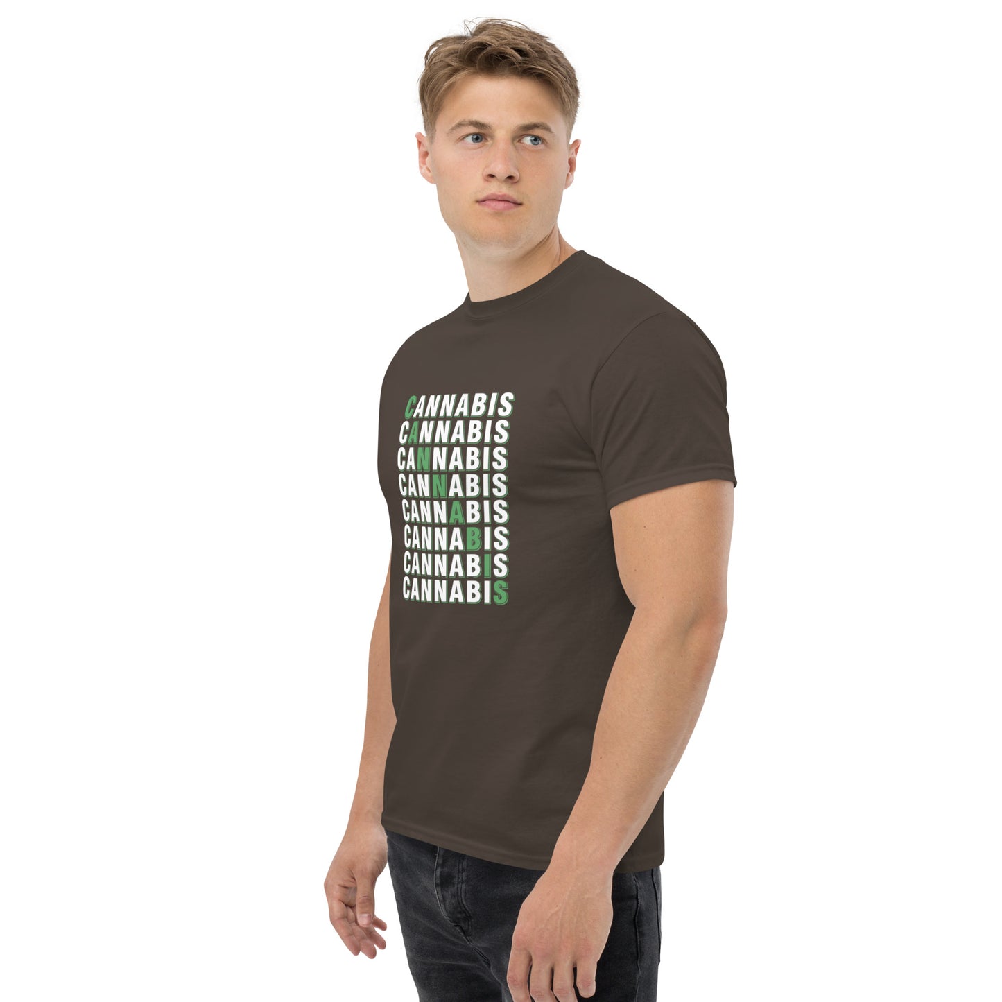 Klassisches Unisex T-Shirt - Cannabis Schriftzug