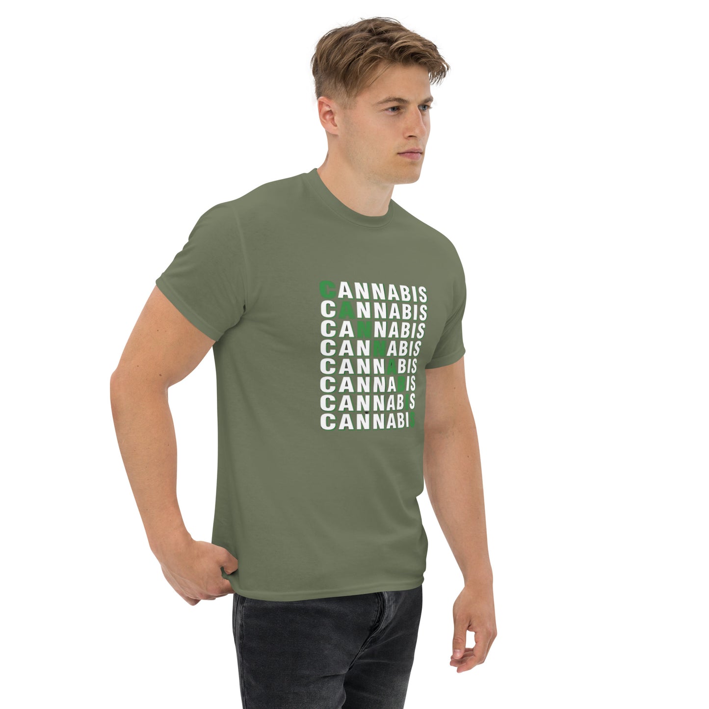 Klassisches Unisex T-Shirt - Cannabis Schriftzug