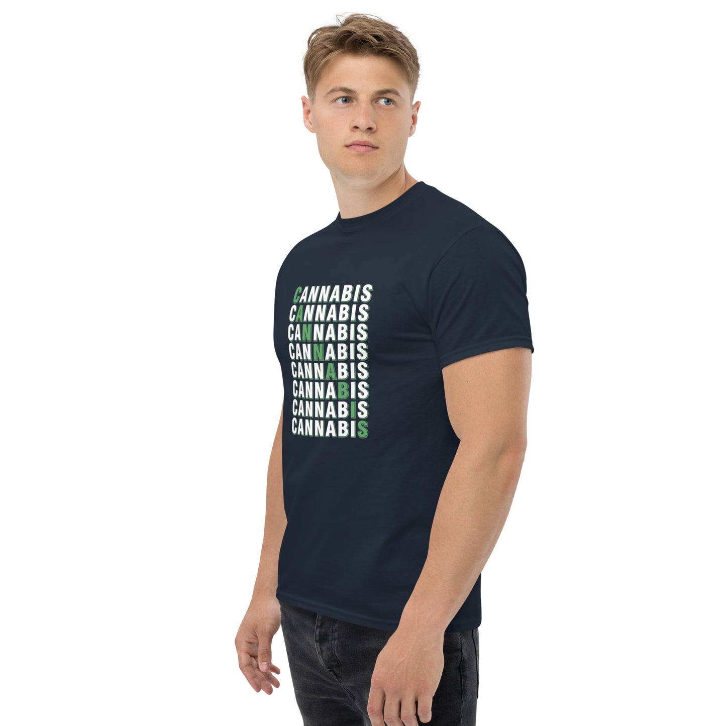 Klassisches Unisex T-Shirt - Cannabis Schriftzug