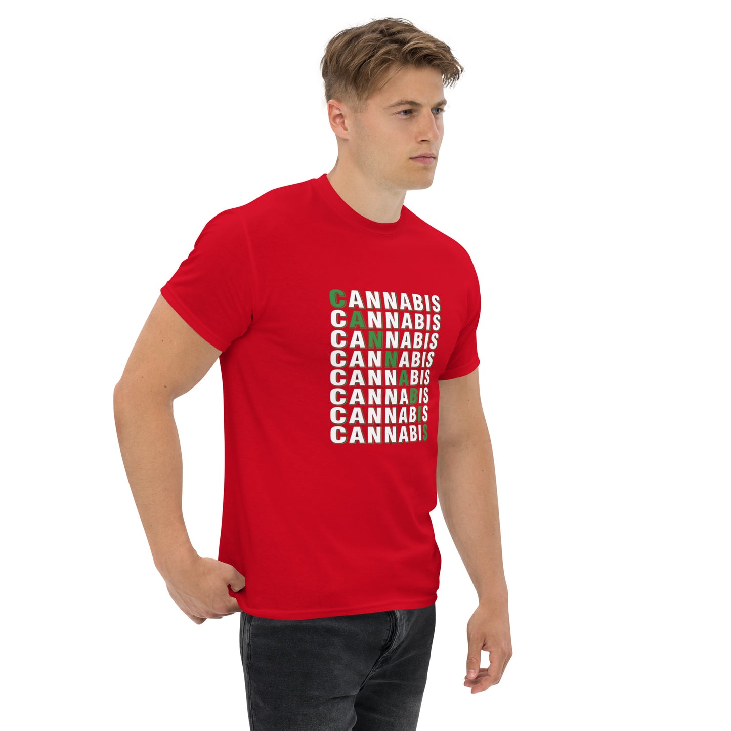 Klassisches Unisex T-Shirt - Cannabis Schriftzug