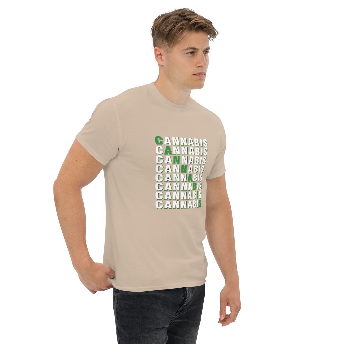 Klassisches Unisex T-Shirt - Cannabis Schriftzug