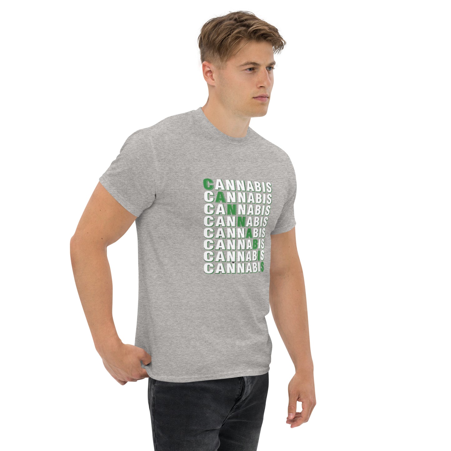 Klassisches Unisex T-Shirt - Cannabis Schriftzug